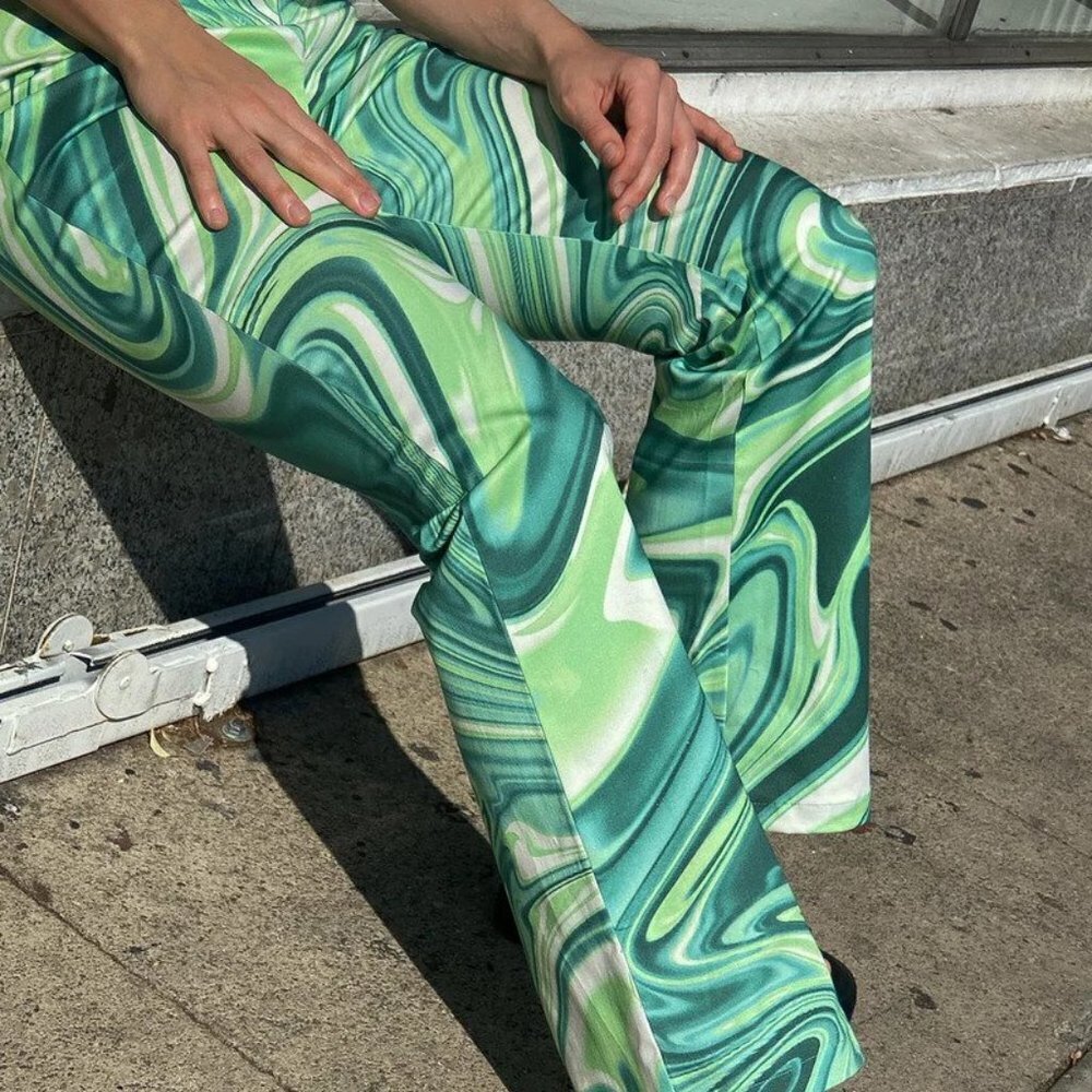 Hosbjerg Vilma Paloma Pants in Green Liquid size
